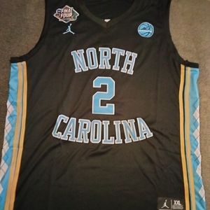 Caleb Love #2 University of North Carolina Tar Heels. Black with Carolina Blue.